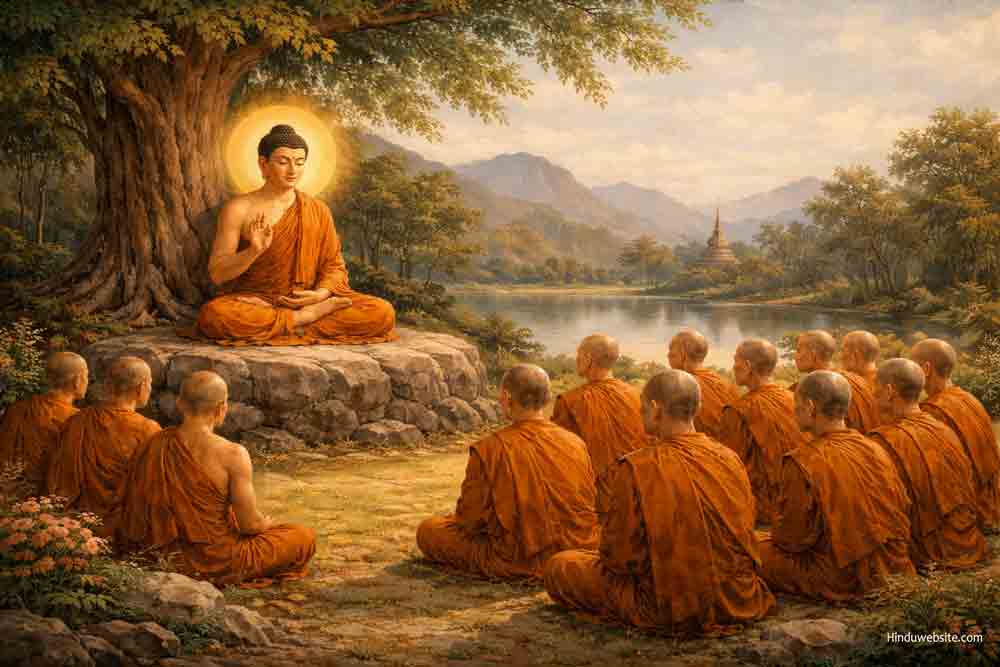 The Buddha Teaching the monks