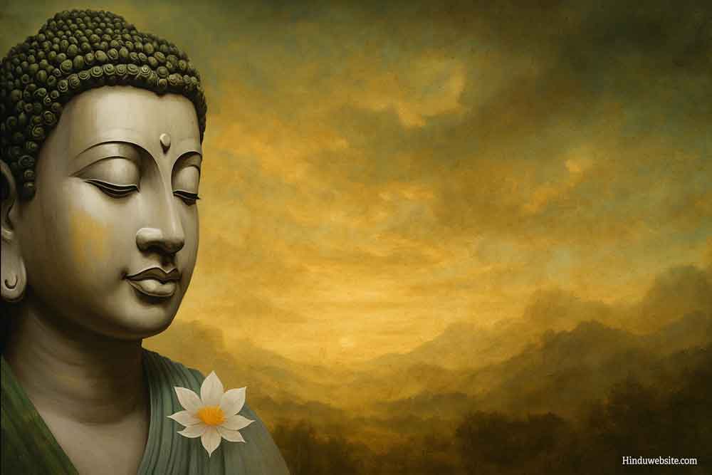 Serene Buddha With a serene background