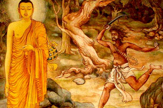 Buddha and Angulimala