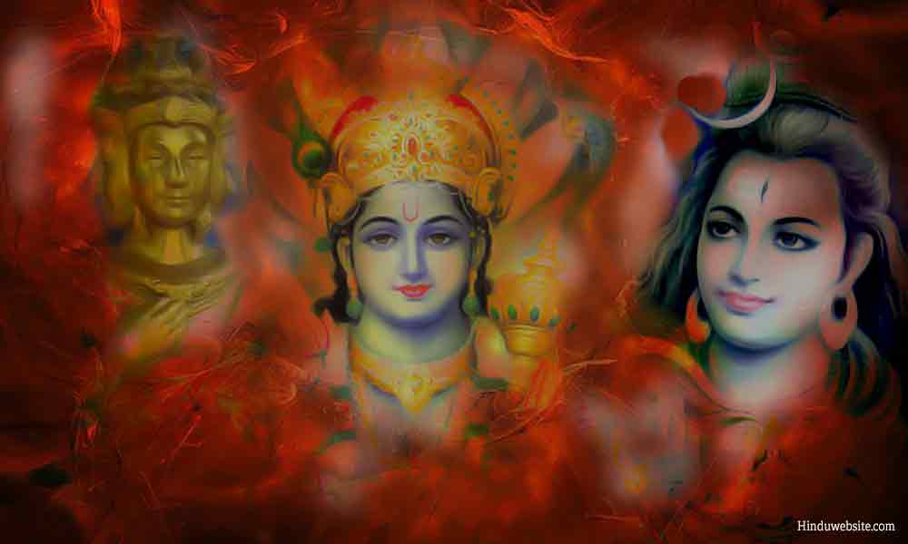 Trimurthis, Brahma, Vishnu and Shiva