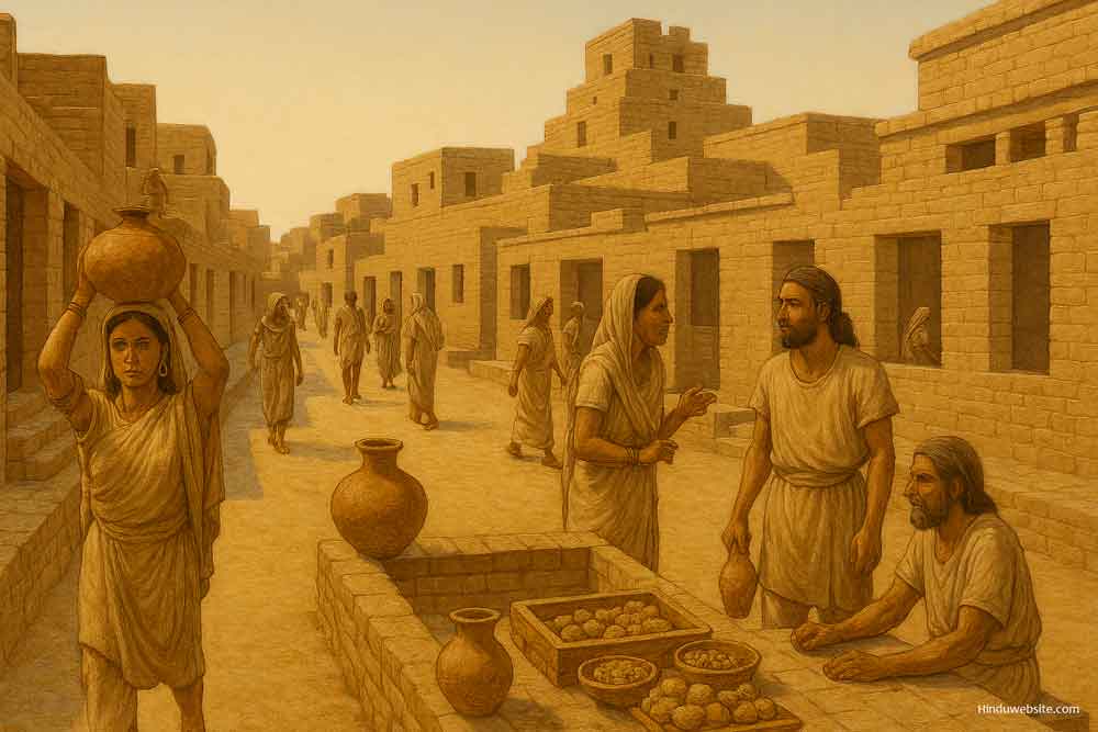 Imaginary Indus Valley street life