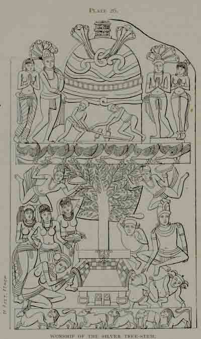 PLATE 26.WORSHIP OF THE SILVER TREE-STEM.